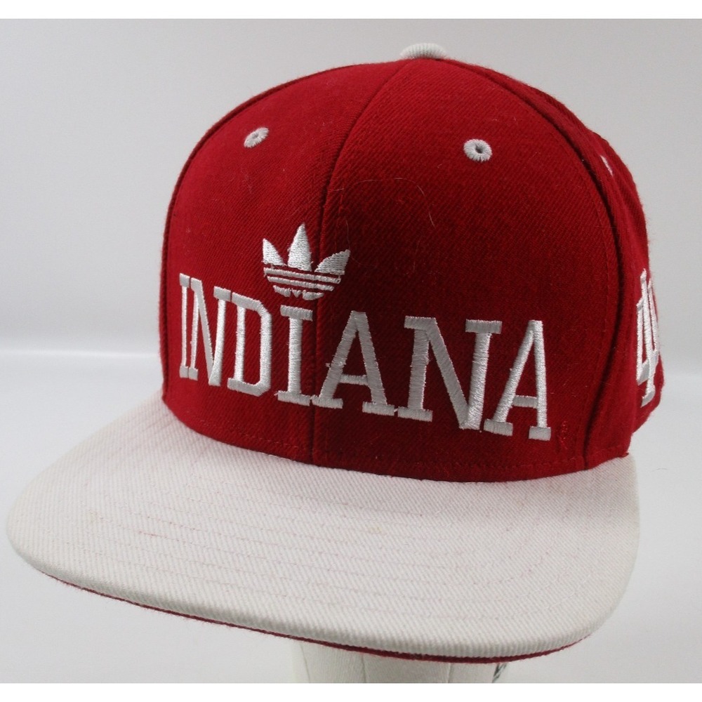 Adidas I.U. Indiana Hoosiers Trefoil red adjustable snapback Wool Blend Hat